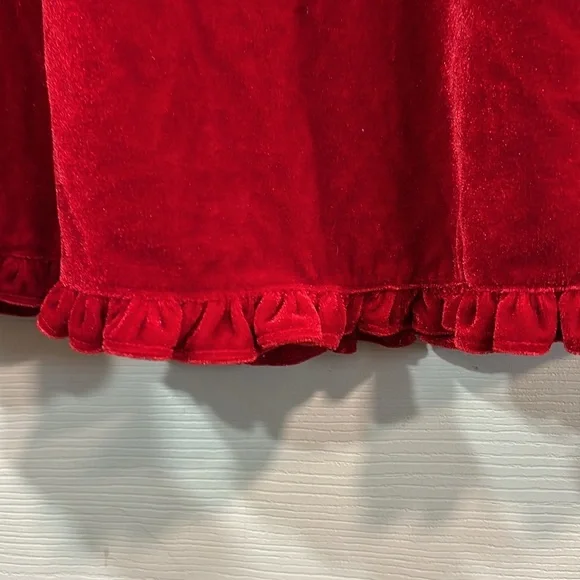 🎄 Sophie Rose Red Velvet Christmas Dress withh Holiday Embellishments size 6X - Picture 4 of 14
